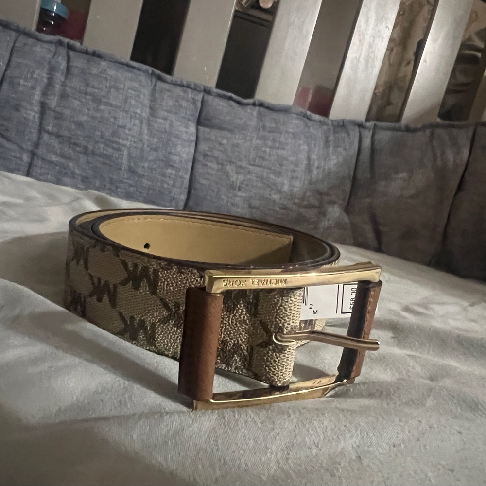 Women's Brown and Tan Michael Kor’s Belt